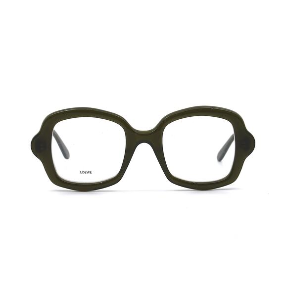 NEW LOEWE LW50066I 096 OLIVE GREEN WOMEN'S EYEGLASSES FRAME - Picture 2 of 10